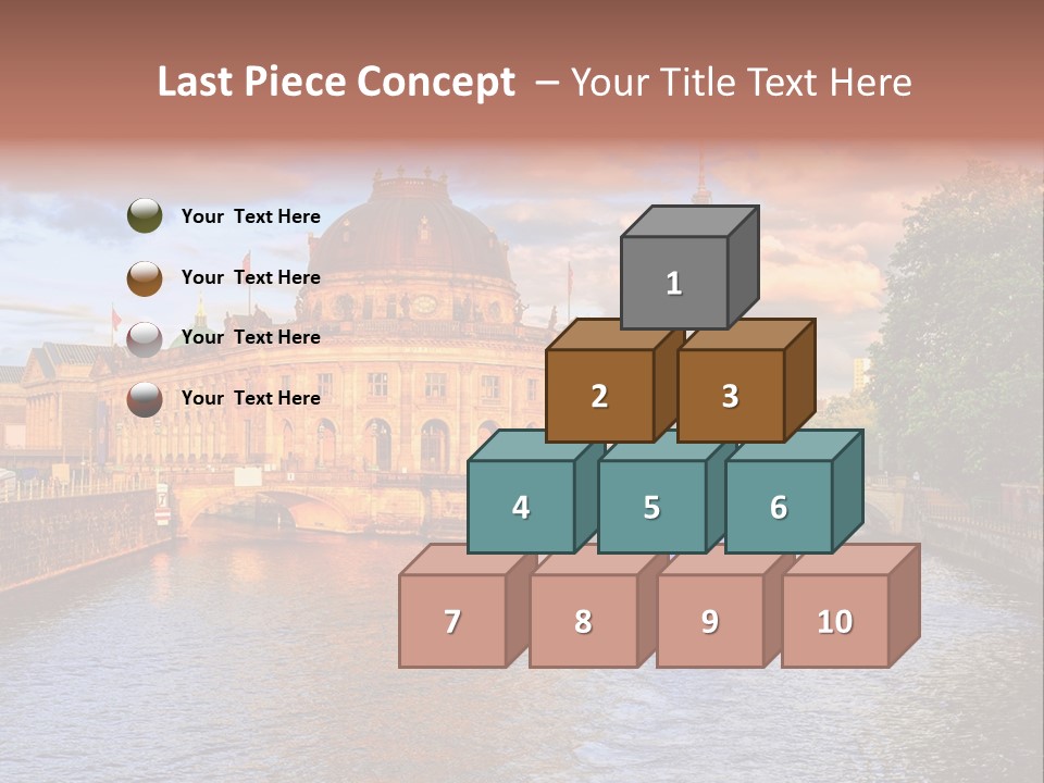 A Boat Traveling Down A River Next To A Tall Building PowerPoint Template