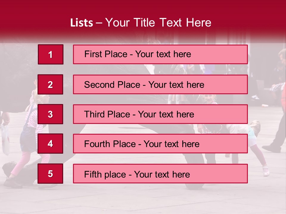 A Group Of Children Playing In Front Of A Statue PowerPoint Template