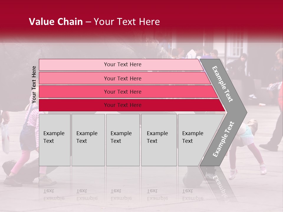 A Group Of Children Playing In Front Of A Statue PowerPoint Template