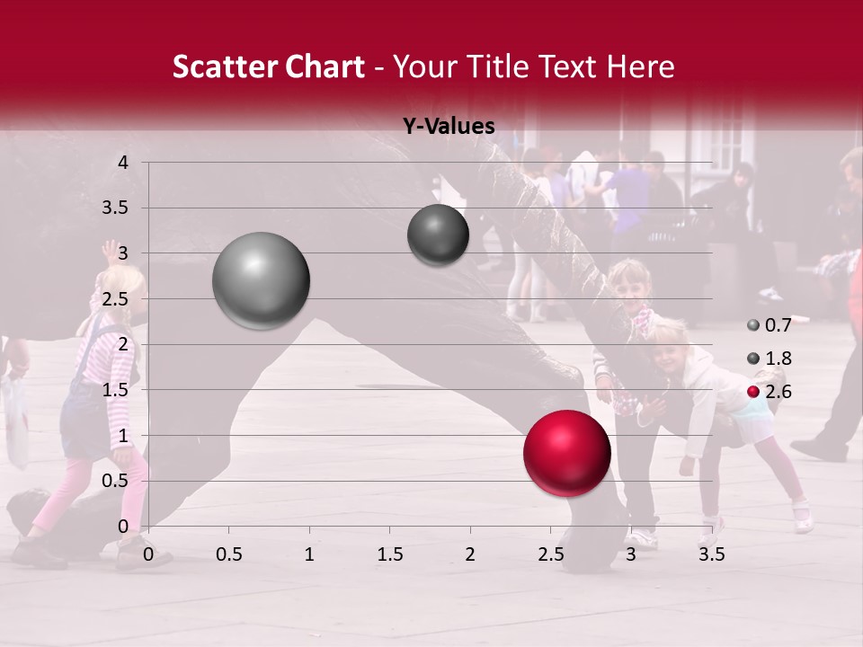 A Group Of Children Playing In Front Of A Statue PowerPoint Template