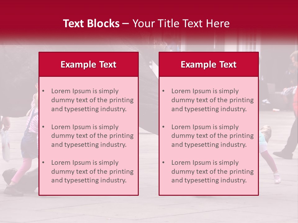 A Group Of Children Playing In Front Of A Statue PowerPoint Template