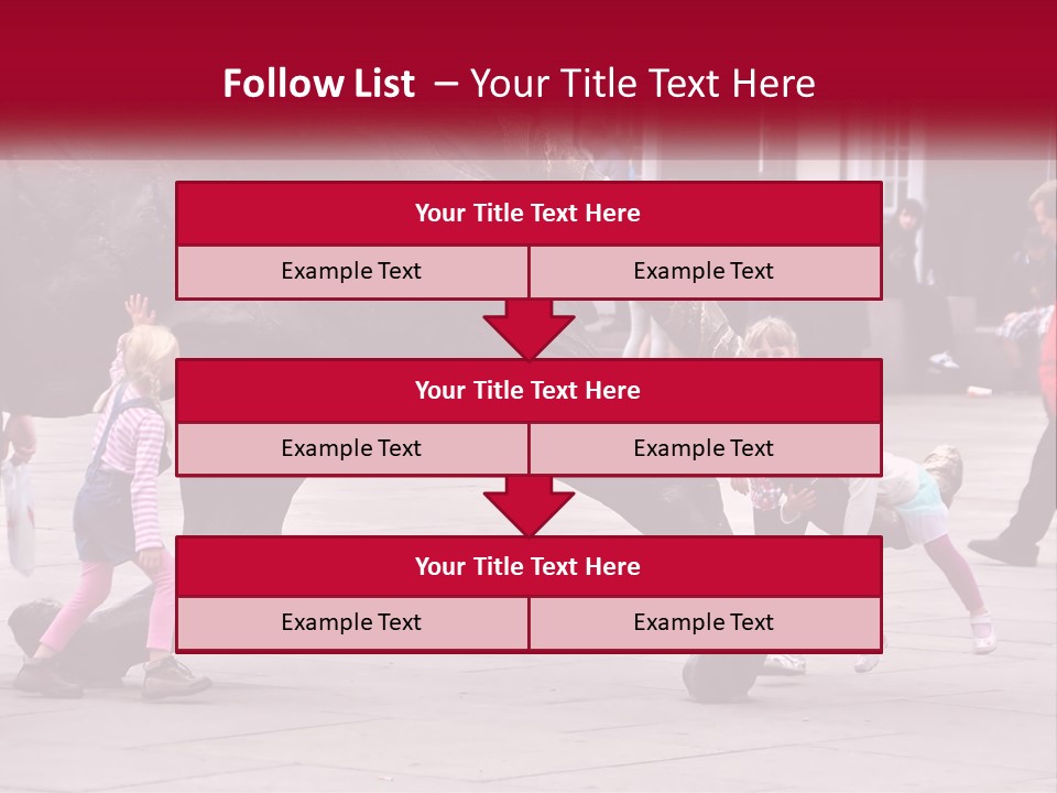 A Group Of Children Playing In Front Of A Statue PowerPoint Template