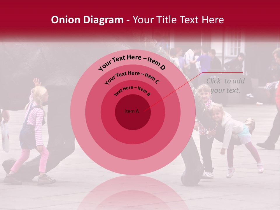 A Group Of Children Playing In Front Of A Statue PowerPoint Template