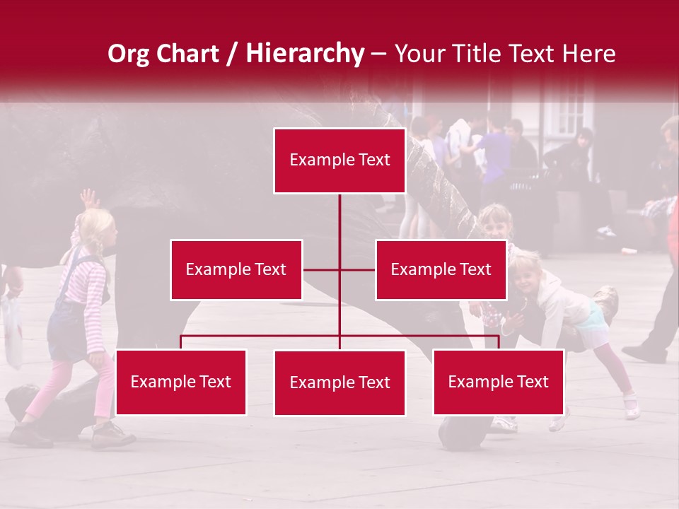 A Group Of Children Playing In Front Of A Statue PowerPoint Template