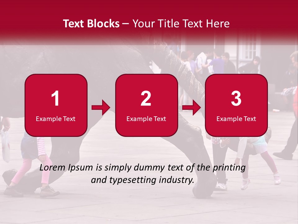 A Group Of Children Playing In Front Of A Statue PowerPoint Template