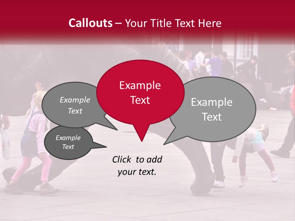 A Group Of Children Playing In Front Of A Statue PowerPoint Template