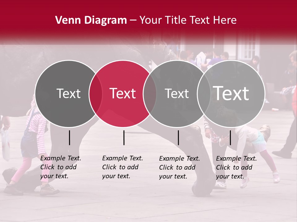 A Group Of Children Playing In Front Of A Statue PowerPoint Template