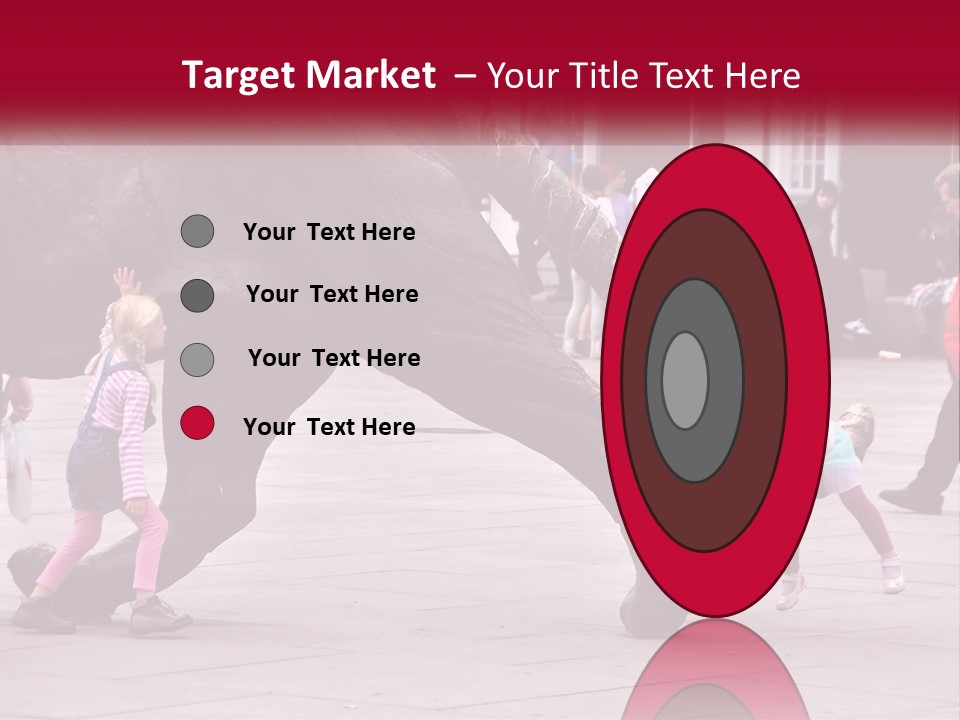 A Group Of Children Playing In Front Of A Statue PowerPoint Template