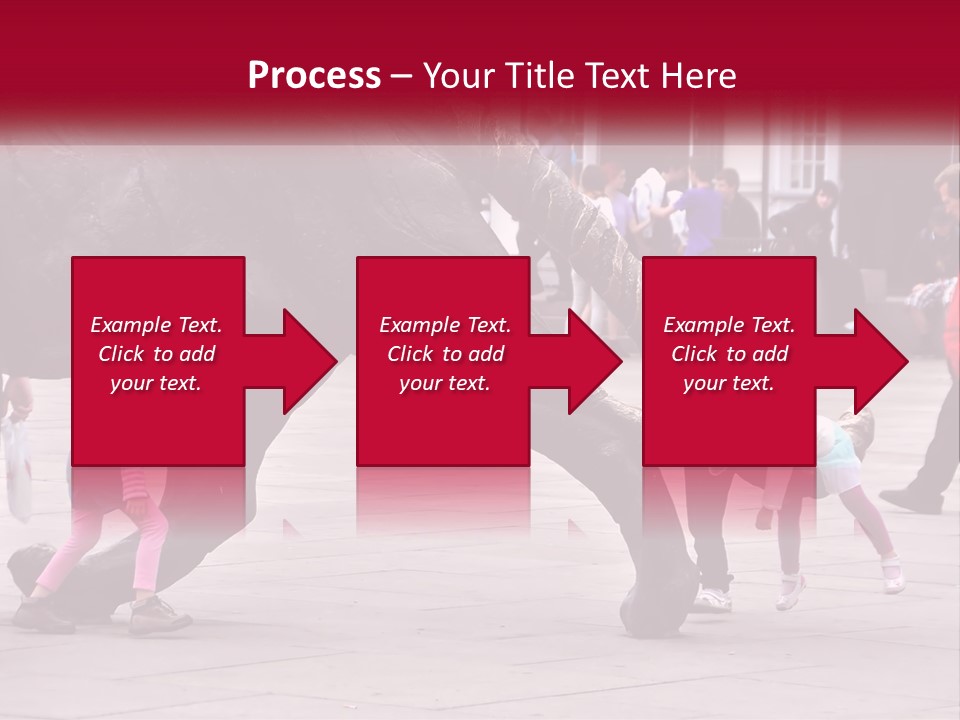 A Group Of Children Playing In Front Of A Statue PowerPoint Template