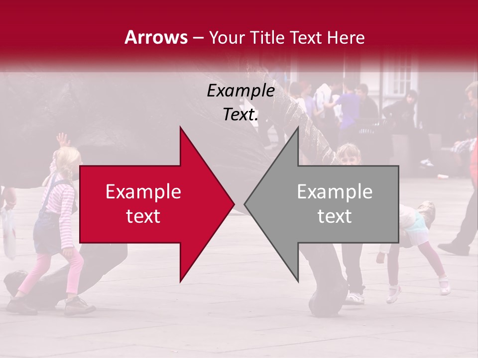 A Group Of Children Playing In Front Of A Statue PowerPoint Template