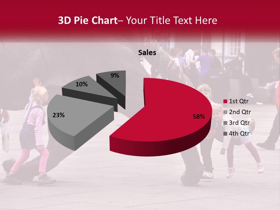 A Group Of Children Playing In Front Of A Statue PowerPoint Template