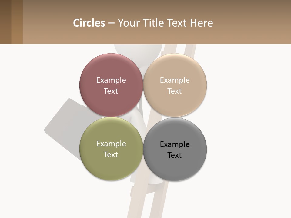 A Person Climbing Up A Ladder With A Briefcase PowerPoint Template