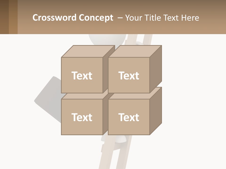 A Person Climbing Up A Ladder With A Briefcase PowerPoint Template