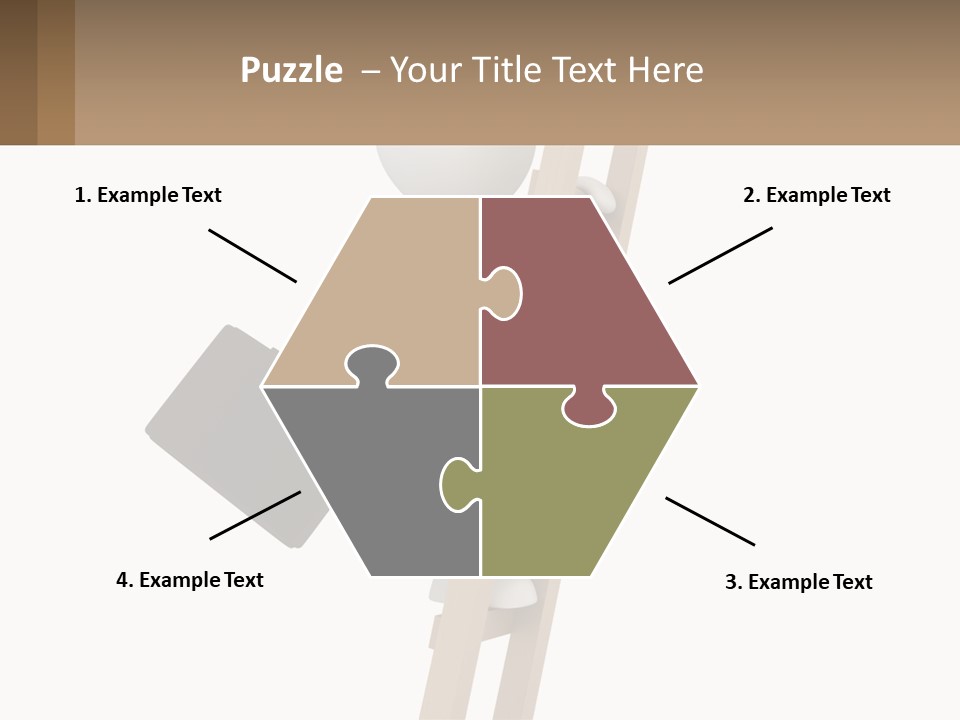 A Person Climbing Up A Ladder With A Briefcase PowerPoint Template