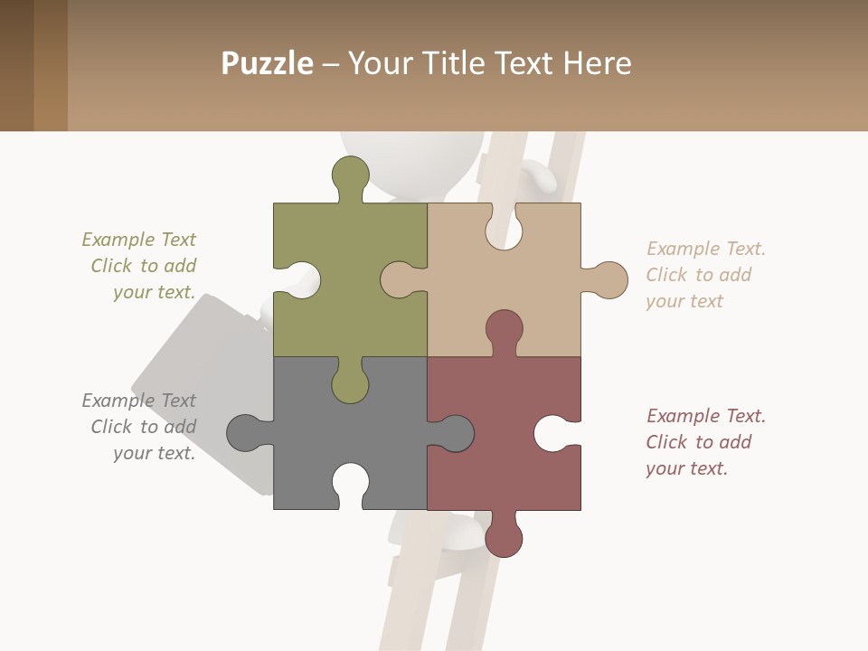 A Person Climbing Up A Ladder With A Briefcase PowerPoint Template