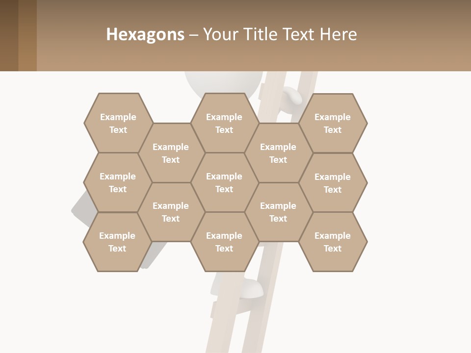 A Person Climbing Up A Ladder With A Briefcase PowerPoint Template
