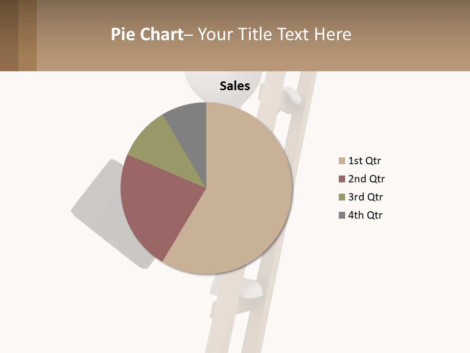 A Person Climbing Up A Ladder With A Briefcase PowerPoint Template