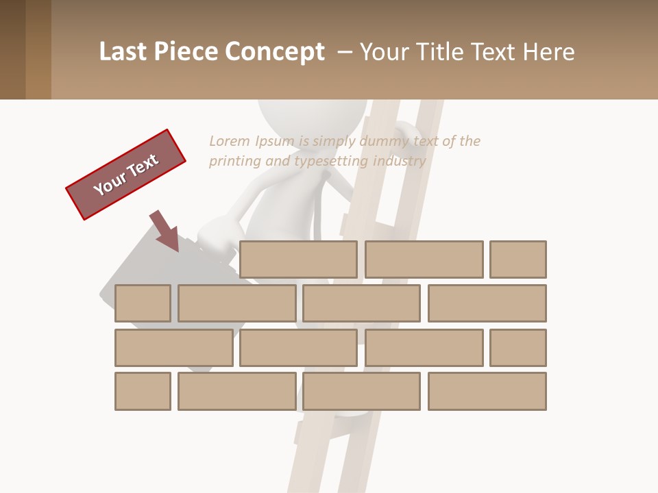 A Person Climbing Up A Ladder With A Briefcase PowerPoint Template