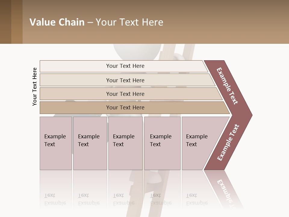 A Person Climbing Up A Ladder With A Briefcase PowerPoint Template