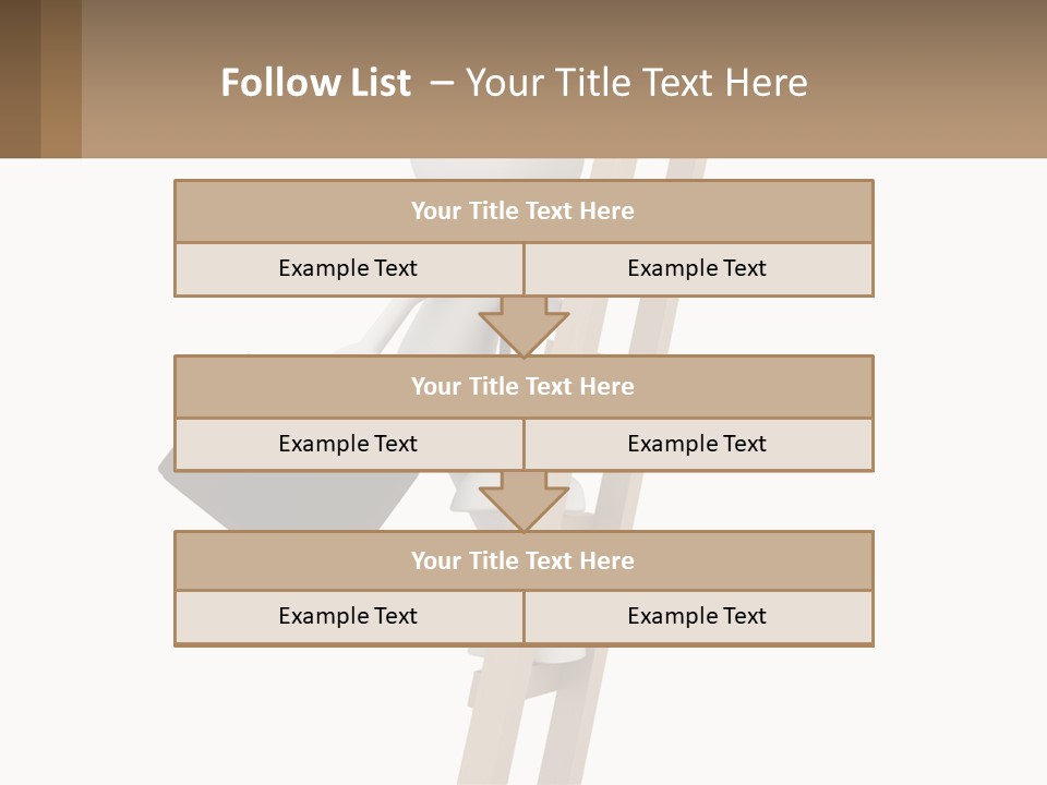 A Person Climbing Up A Ladder With A Briefcase PowerPoint Template
