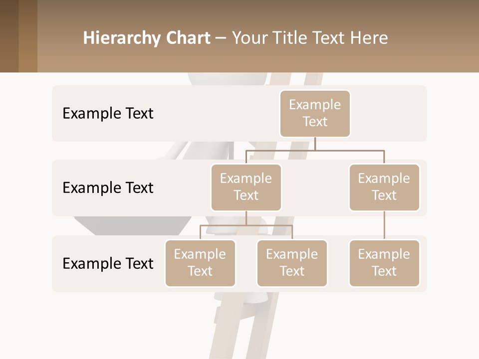 A Person Climbing Up A Ladder With A Briefcase PowerPoint Template