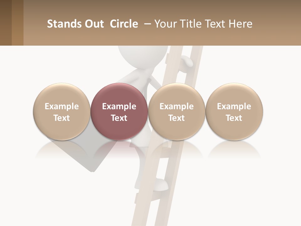 A Person Climbing Up A Ladder With A Briefcase PowerPoint Template