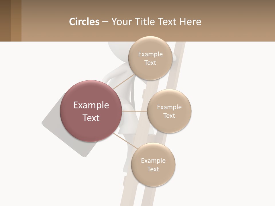 A Person Climbing Up A Ladder With A Briefcase PowerPoint Template