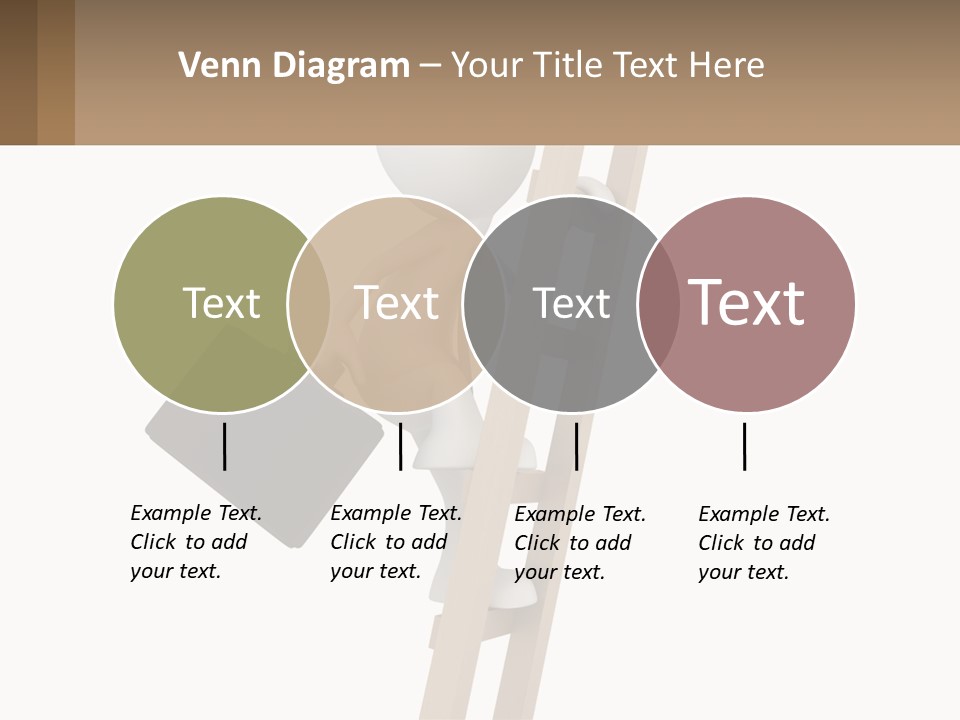 A Person Climbing Up A Ladder With A Briefcase PowerPoint Template
