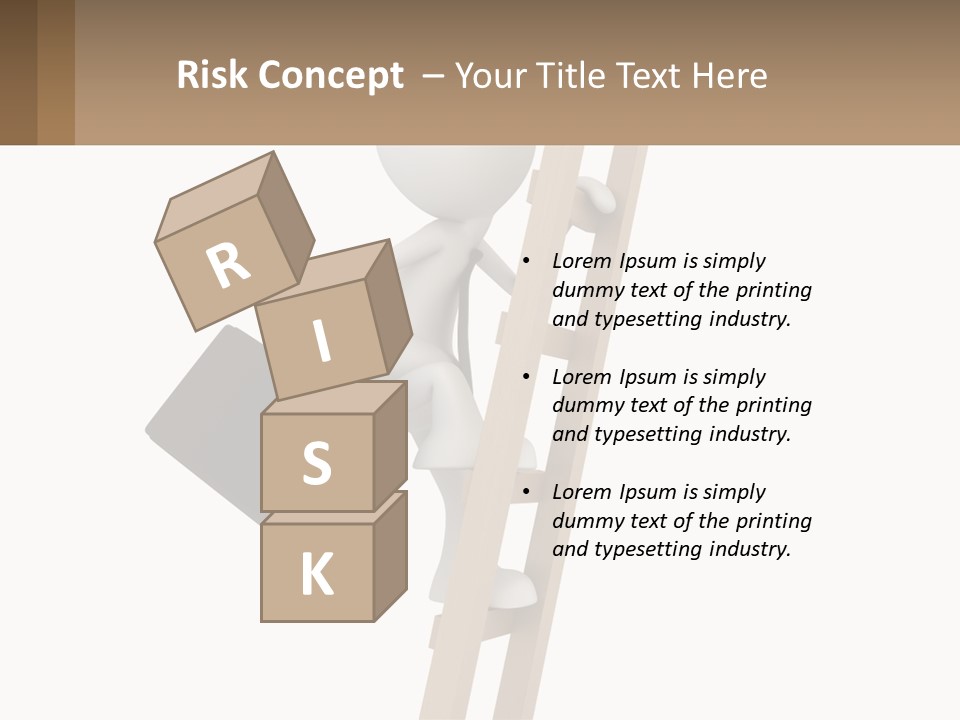 A Person Climbing Up A Ladder With A Briefcase PowerPoint Template