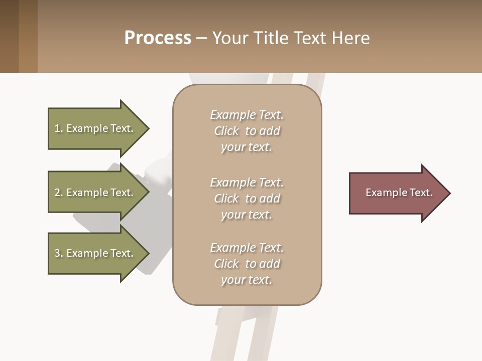 A Person Climbing Up A Ladder With A Briefcase PowerPoint Template