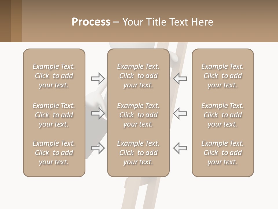 A Person Climbing Up A Ladder With A Briefcase PowerPoint Template