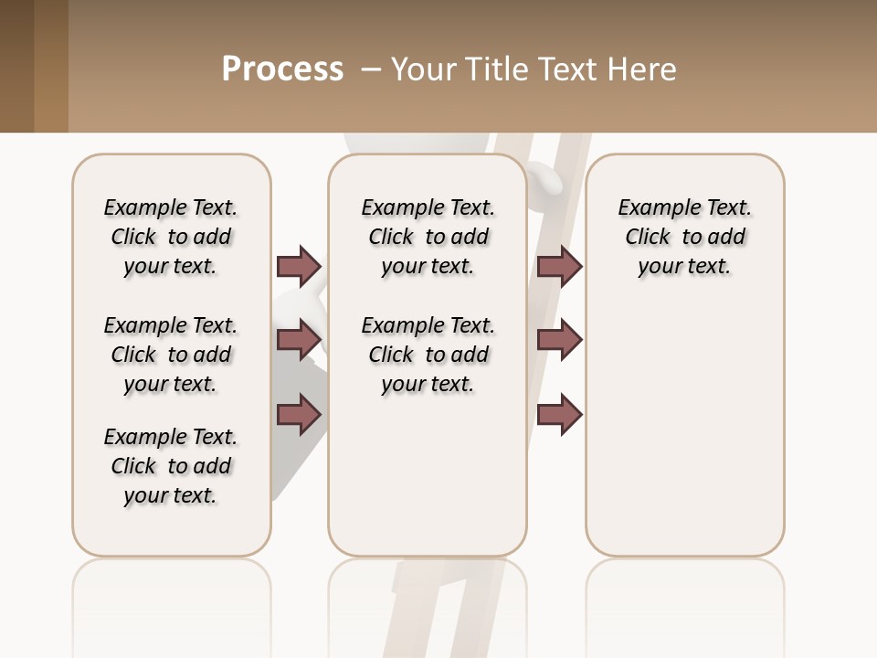 A Person Climbing Up A Ladder With A Briefcase PowerPoint Template