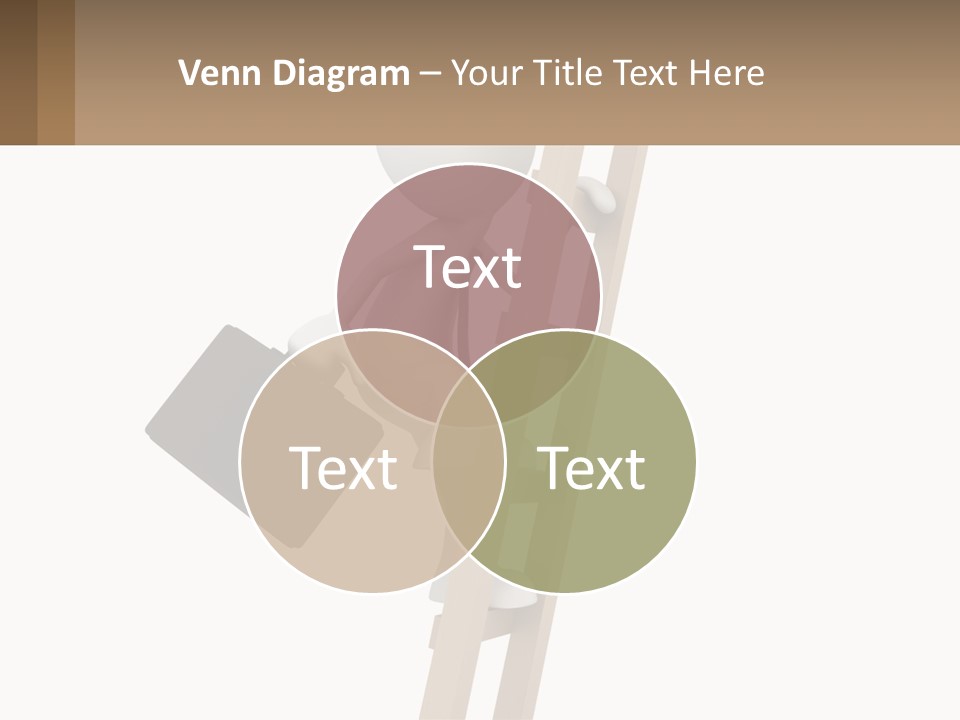 A Person Climbing Up A Ladder With A Briefcase PowerPoint Template