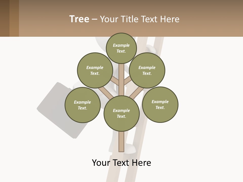 A Person Climbing Up A Ladder With A Briefcase PowerPoint Template