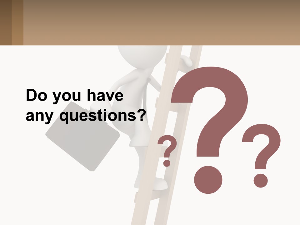 A Person Climbing Up A Ladder With A Briefcase PowerPoint Template