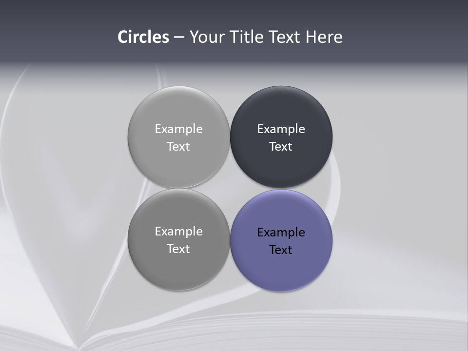 A Book With A Heart Shape On Top Of It PowerPoint Template