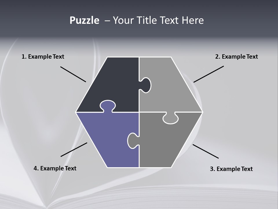 A Book With A Heart Shape On Top Of It PowerPoint Template