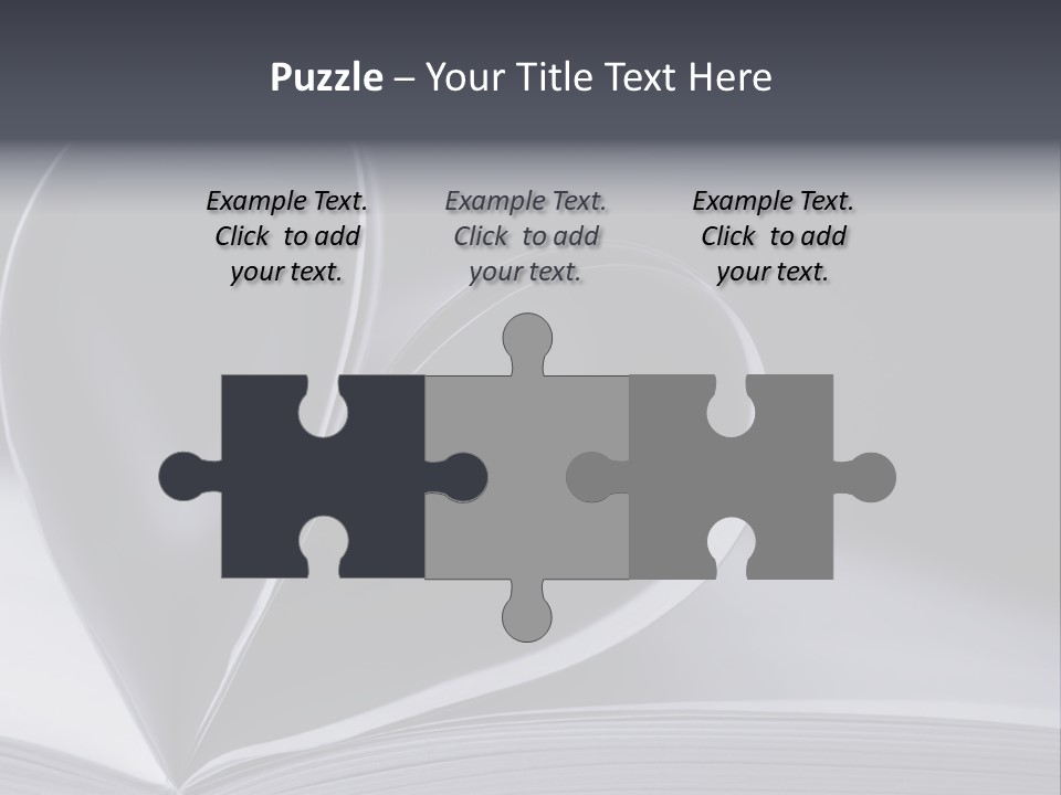 A Book With A Heart Shape On Top Of It PowerPoint Template