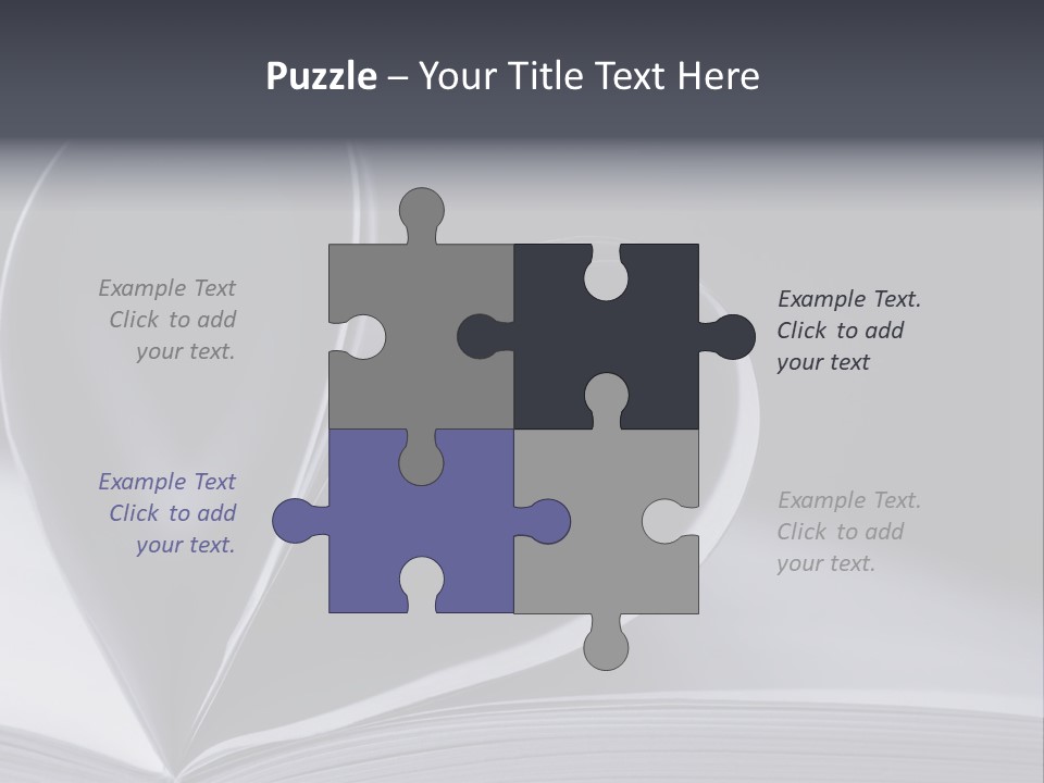 A Book With A Heart Shape On Top Of It PowerPoint Template