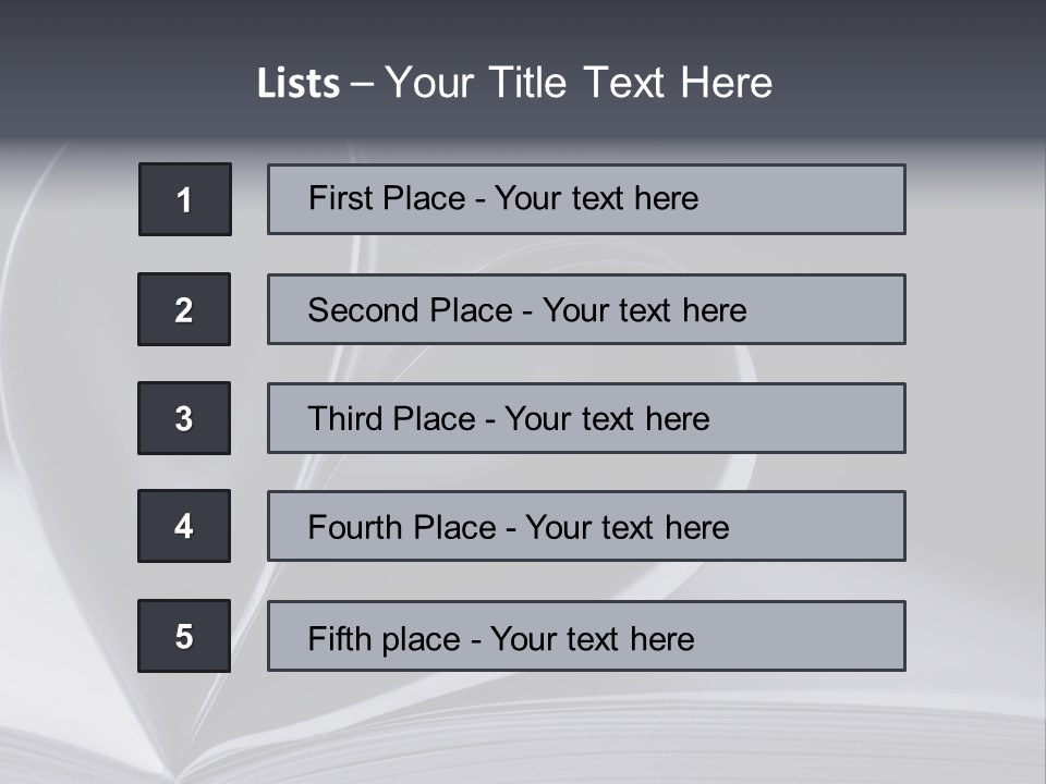 A Book With A Heart Shape On Top Of It PowerPoint Template
