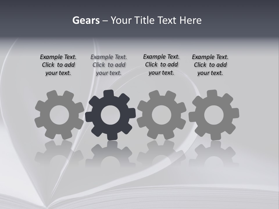 A Book With A Heart Shape On Top Of It PowerPoint Template
