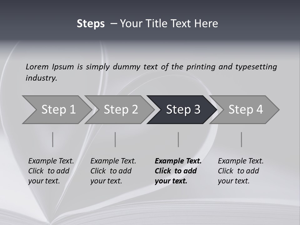 A Book With A Heart Shape On Top Of It PowerPoint Template