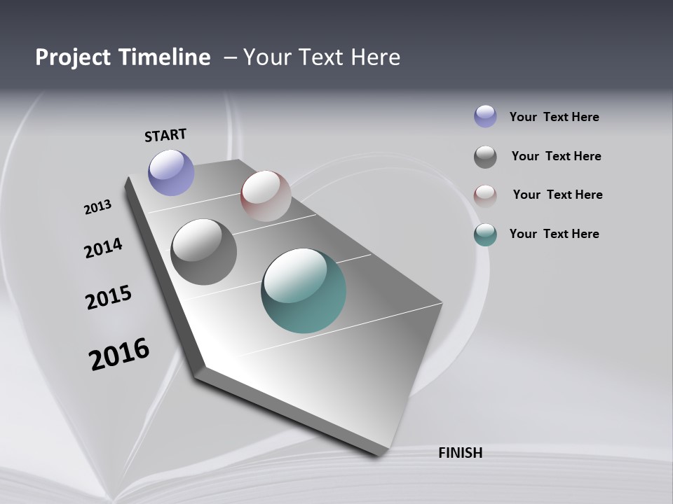 A Book With A Heart Shape On Top Of It PowerPoint Template