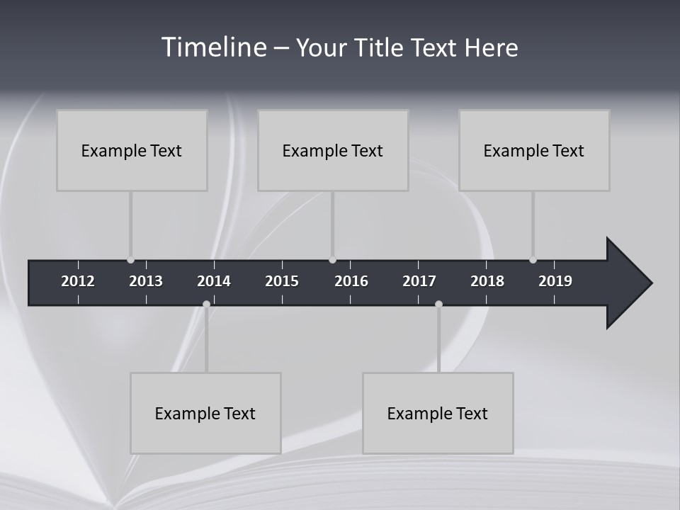 A Book With A Heart Shape On Top Of It PowerPoint Template