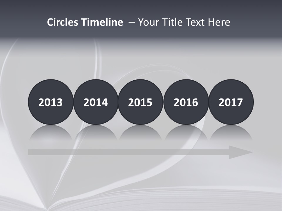 A Book With A Heart Shape On Top Of It PowerPoint Template