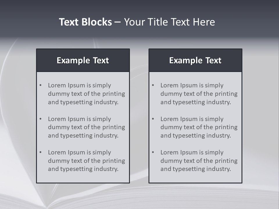 A Book With A Heart Shape On Top Of It PowerPoint Template