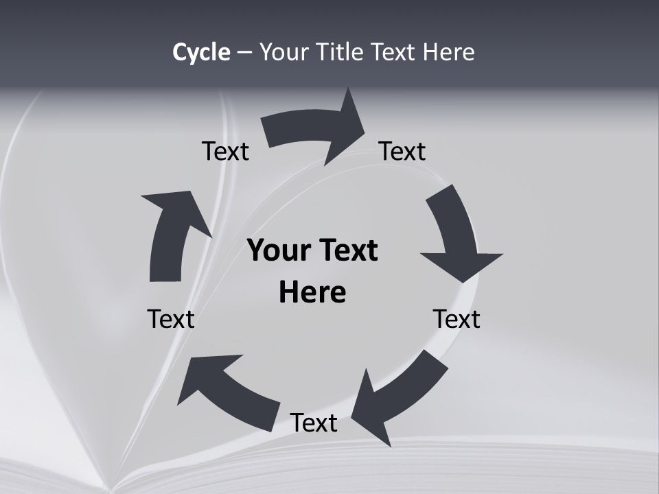 A Book With A Heart Shape On Top Of It PowerPoint Template