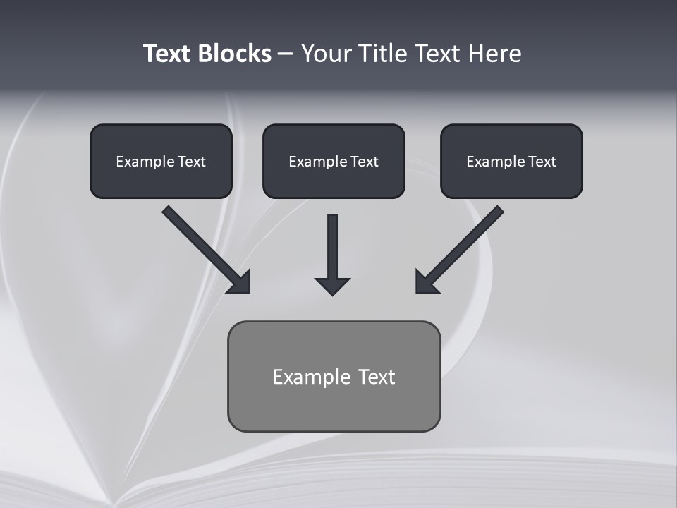 A Book With A Heart Shape On Top Of It PowerPoint Template