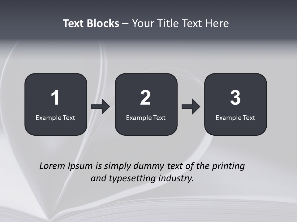 A Book With A Heart Shape On Top Of It PowerPoint Template