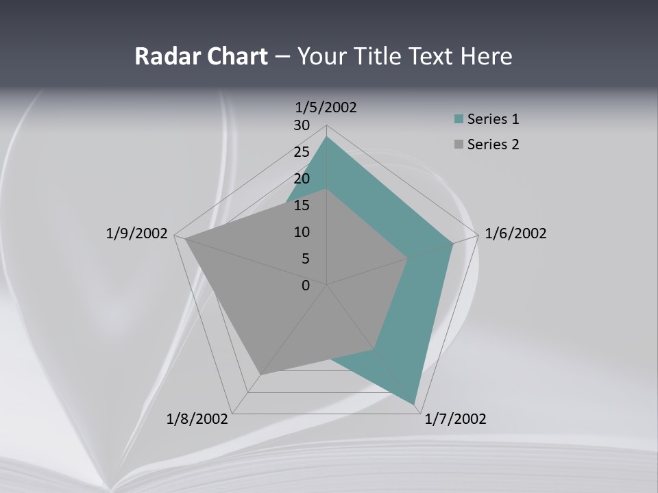 A Book With A Heart Shape On Top Of It PowerPoint Template